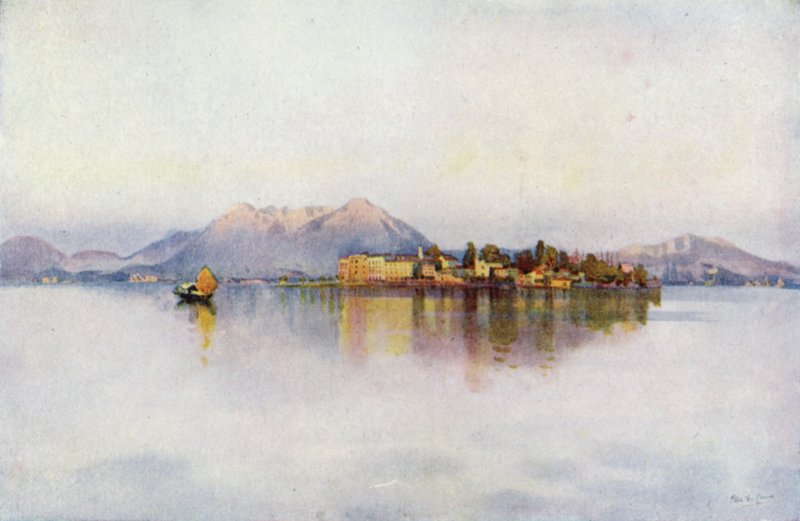 Isola Bella, Lago Maggiore (farge litho) av Ella Du Cane