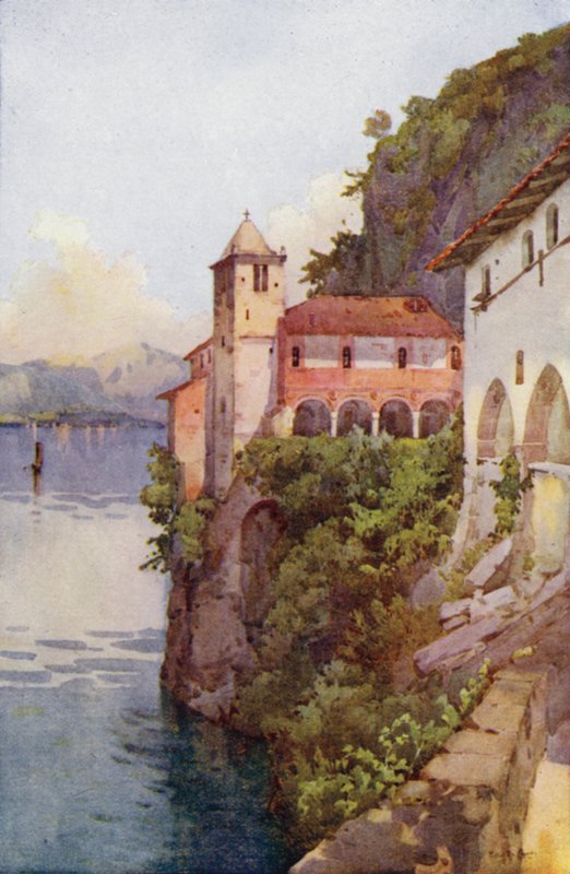 Santa Caterina, Lago Maggiore (farge litho) av Ella Du Cane