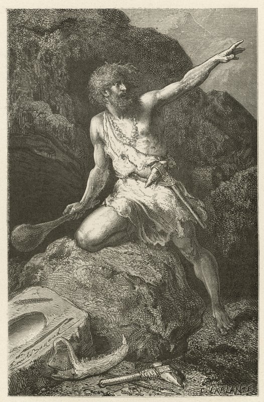 Mann i polert steinens tidsalder av Emile Antoine Bayard