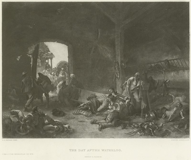 Dagen etter Waterloo (gravyr) av Emile Antoine Bayard