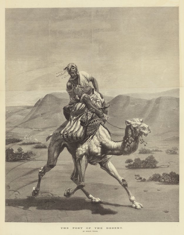 Ørkenens post av Emile Jean Horace Vernet