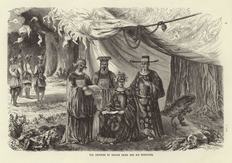 Keiser av Cochin Kina og hans ministre av Emile Theodore Therond