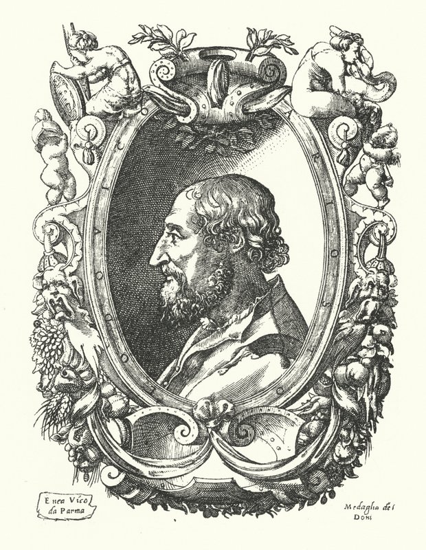 Ludovico Ariosto , italiensk renessansepoet av Enea Vico