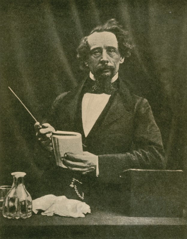 Charles Dickens, holdt en opplesning, 1859 av English Photographer