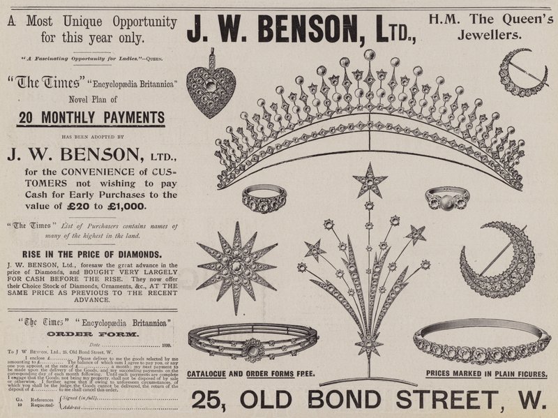 Annonse, JW Benson av English School