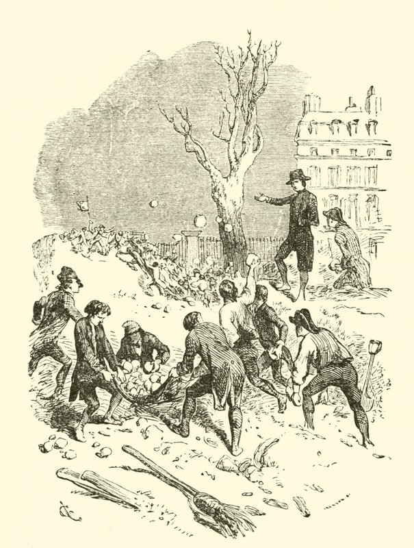 Bonaparte og skolekameratene hans i mimic martial array, Brienne School av English School