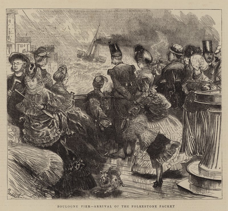 Boulogne Pier, Ankomst av Folkestone-pakken av English School