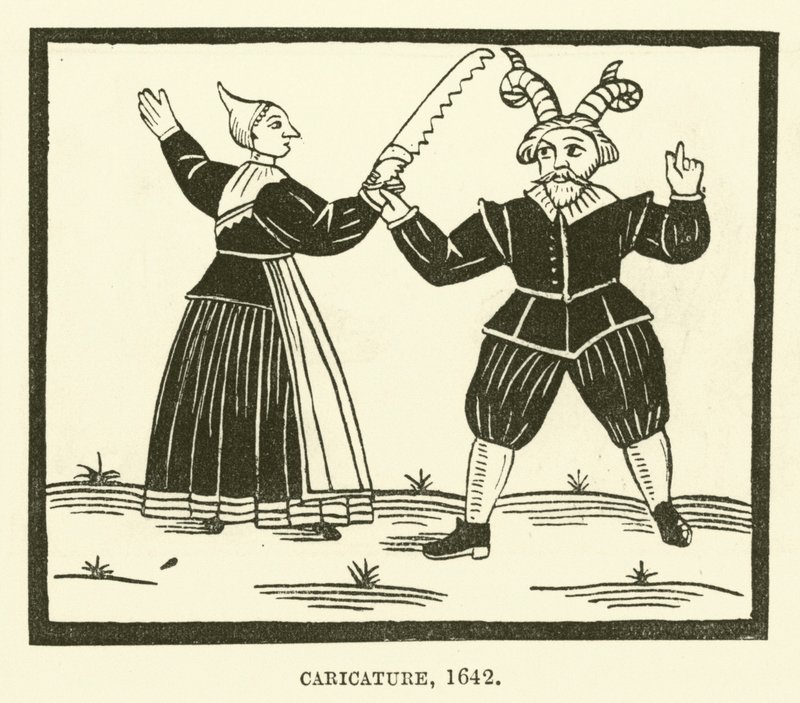 Karikatur, 1642 av English School