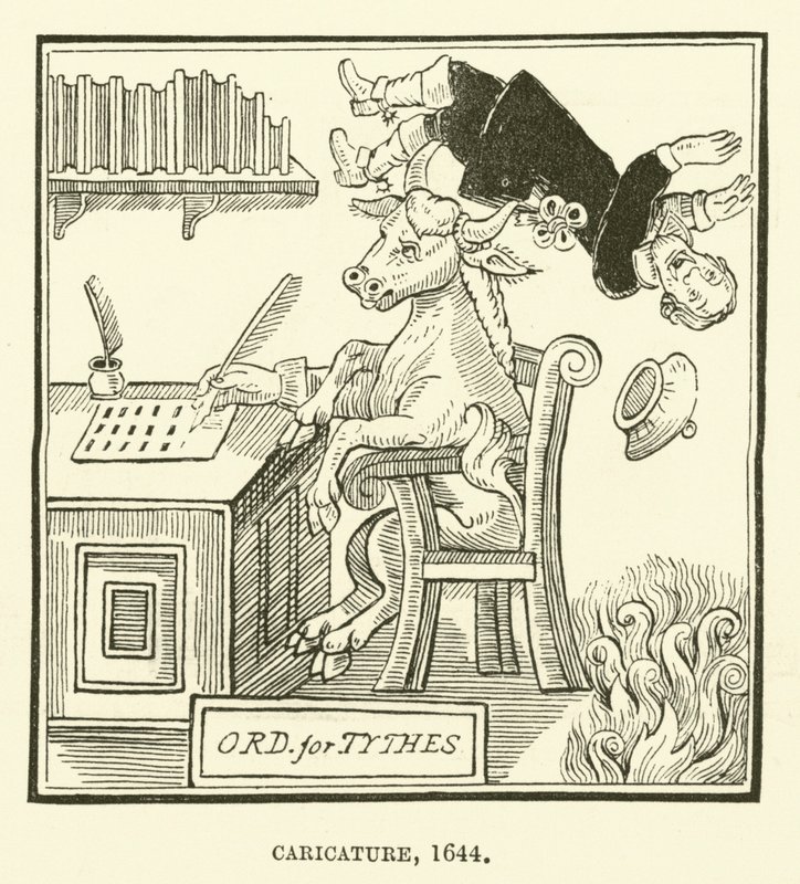 Karikatur, 1644 av English School