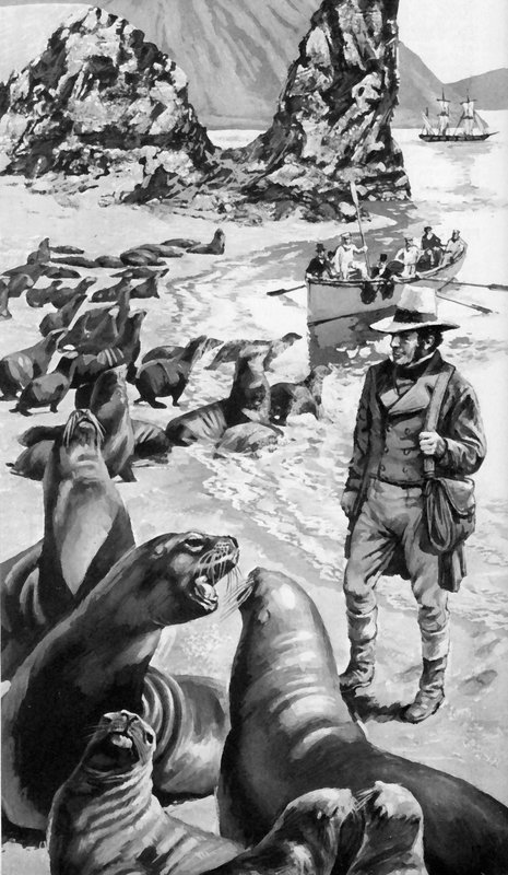 Charles Darwin på Galapagosøyene av English School