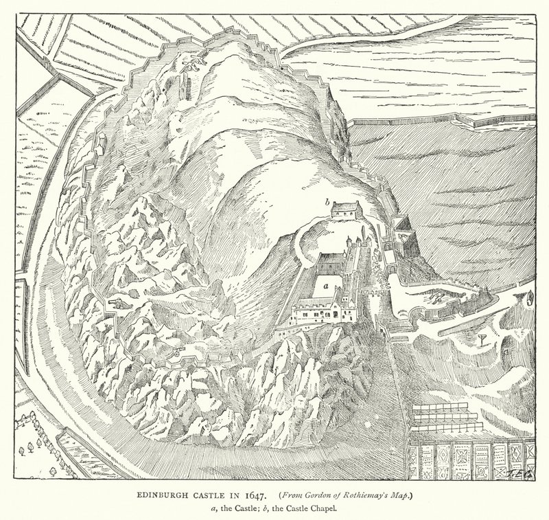 Edinburgh Castle i 1647 av English School