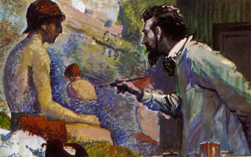 George Seurat maler A Bathing av English School