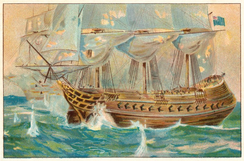 HMS Shannon og hennes duell med Chesapeake av English School