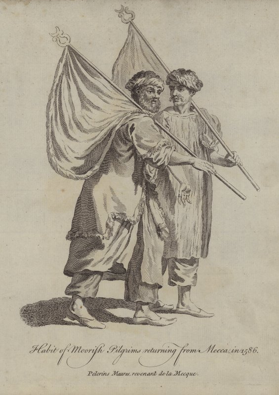 Vanen til mauriske pilegrimer som returnerte fra Mekka i 1586 av English School