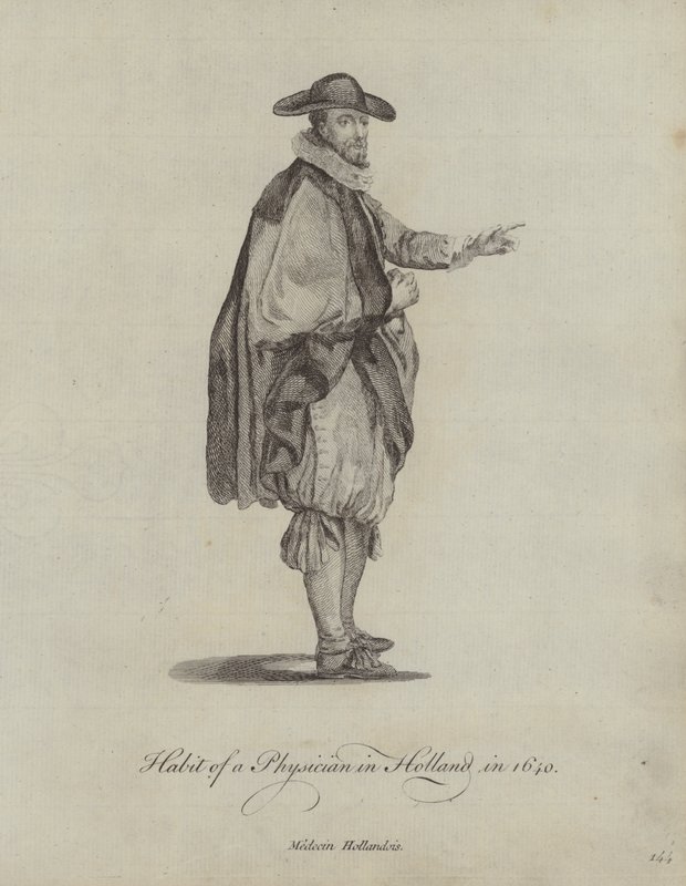 Vanen til en lege i Holland i 1640 av English School