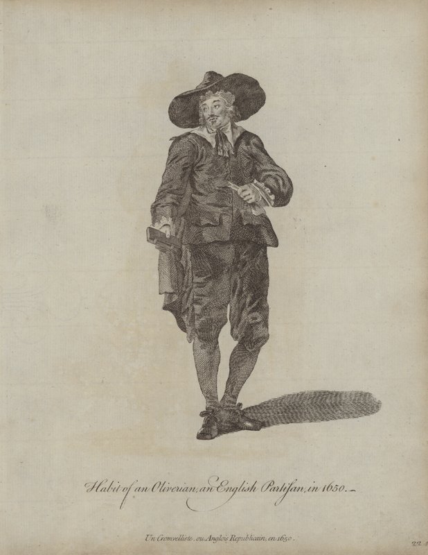 Vanen til en Oliverian og engelsk partisan i 1650 av English School