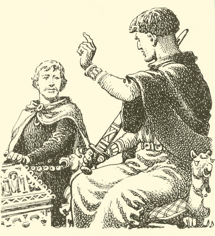Harold, som fange av William Duke of Normandy, ble tvunget til å avgi et høytidelig løfte om å være Williams vasal av English School