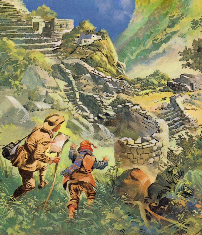 Hiram Bingham oppdager den tapte inkabyen Machu Picchu i Peru av English School