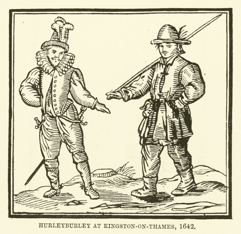 Hurleyburley ved Kingston-on-Thames, 1642 av English School