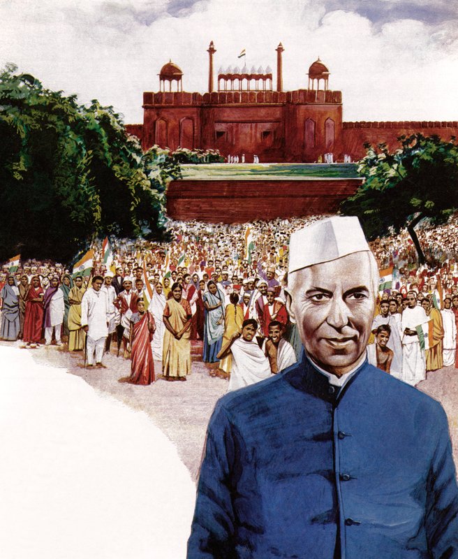 Jawaharlal Nehru, første statsminister i India av English School