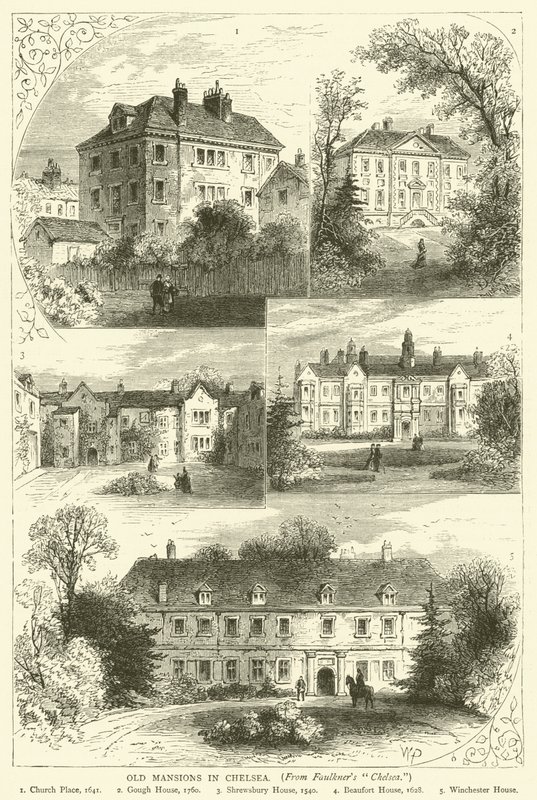 Old Mansions i Chelsea, fra Faulkners Chelsea av English School
