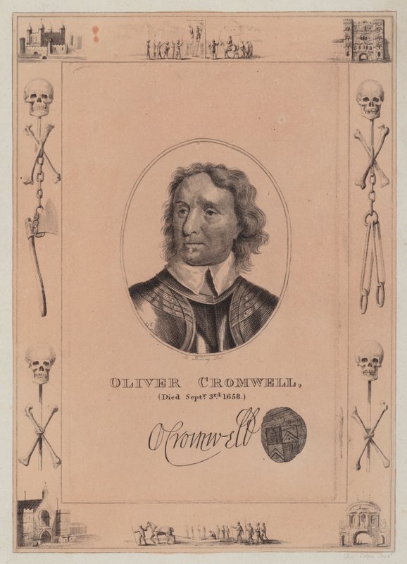 Oliver Cromwell, død 3. september 1658 av English School