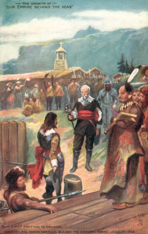 Vårt første fotfeste i Canada, Champlain overga Quebec til Admiral Kirke, 20. juli 1620 av English School