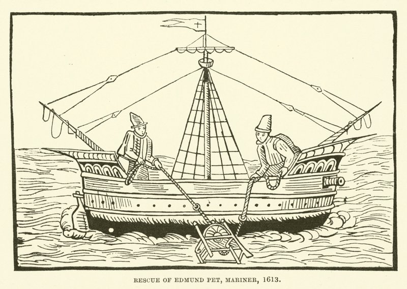 Redning av Edmund Pet, sjømann, 1613 av English School
