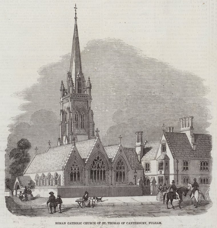 Den romersk-katolske kirken St Thomas of Canterbury, i Fulham av English School