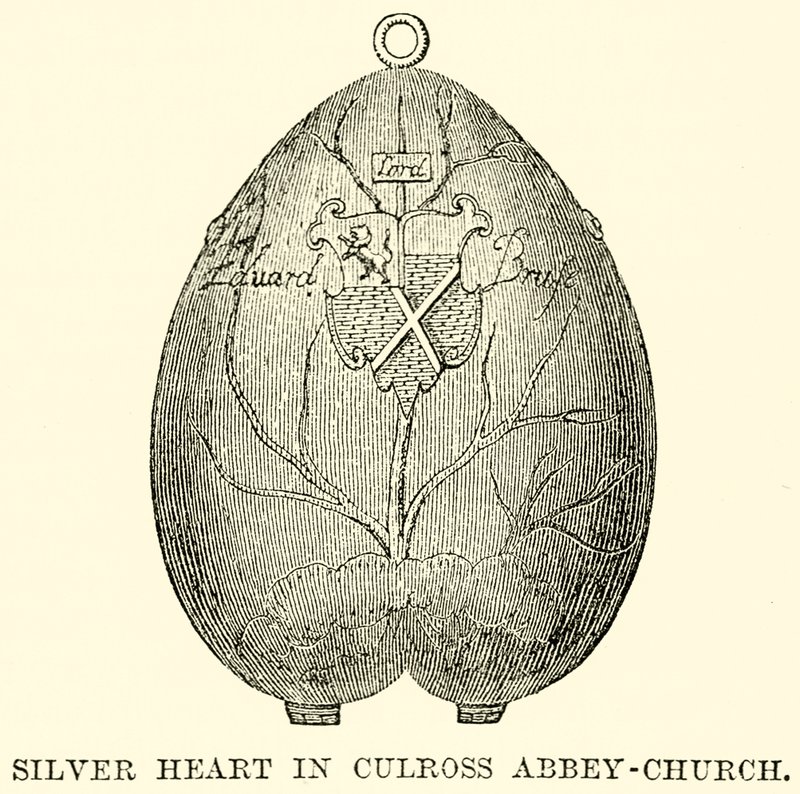 Sølvhjerte i Culross Abbey-Church av English School