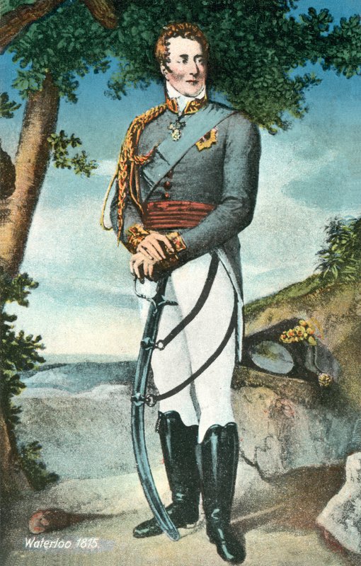 Hertugen av Wellington, slaget ved Waterloo, 1815 av English School