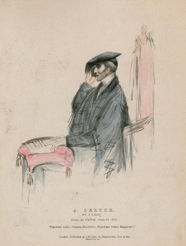 The Duke of Wellington, en skisse av en dame, tatt i Oxford 13. juni 1834 av English School