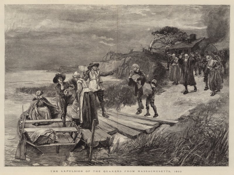 Utvisningen av kvekerne fra Massachusetts, 1660 av English School