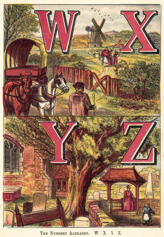 Barnehagealfabetet, W, X, Y, Z av English School