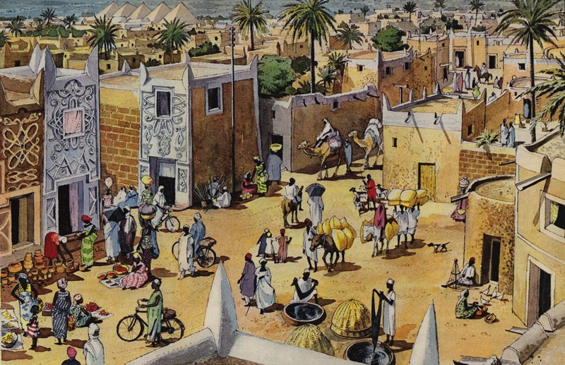 Den gamle og berømte byen Kano i Nigeria av English School
