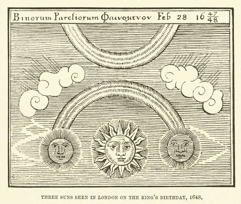 Tre soler sett i London på kongens fødselsdag, 1648 av English School