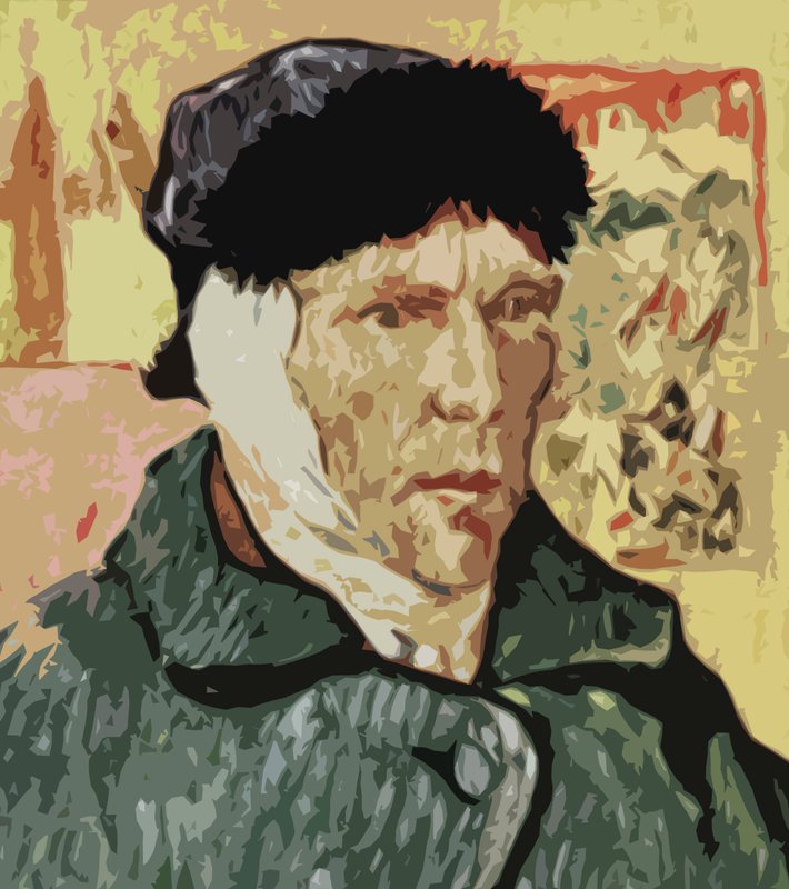 Vincent Van Gogh, med bandasjert øre av English School