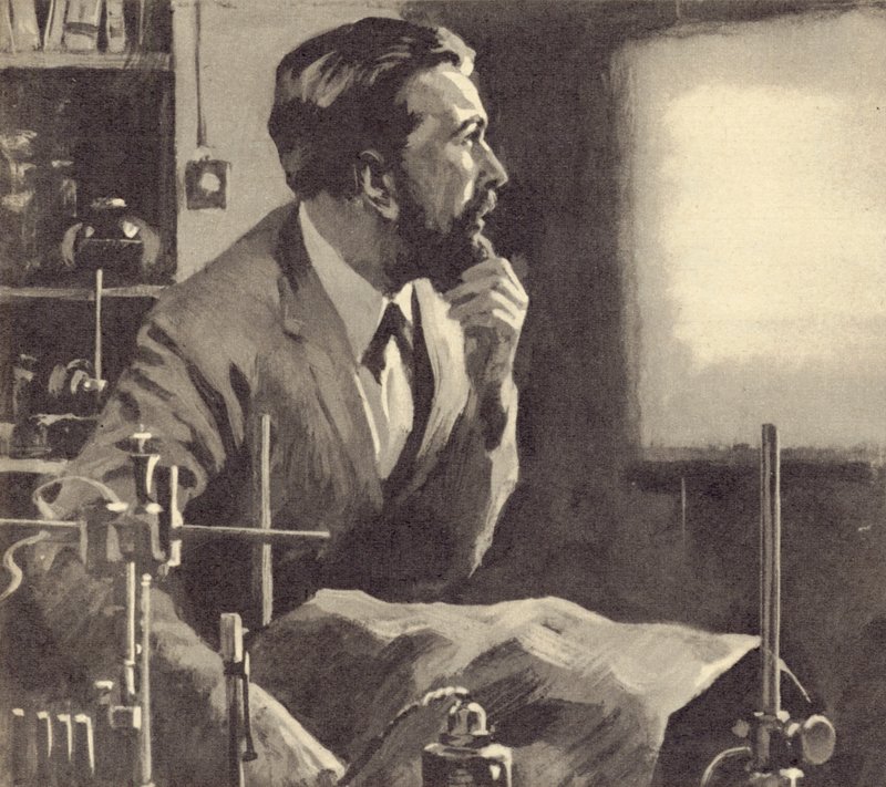 Wilhelm Rontgen jobber med røntgenbilder av English School