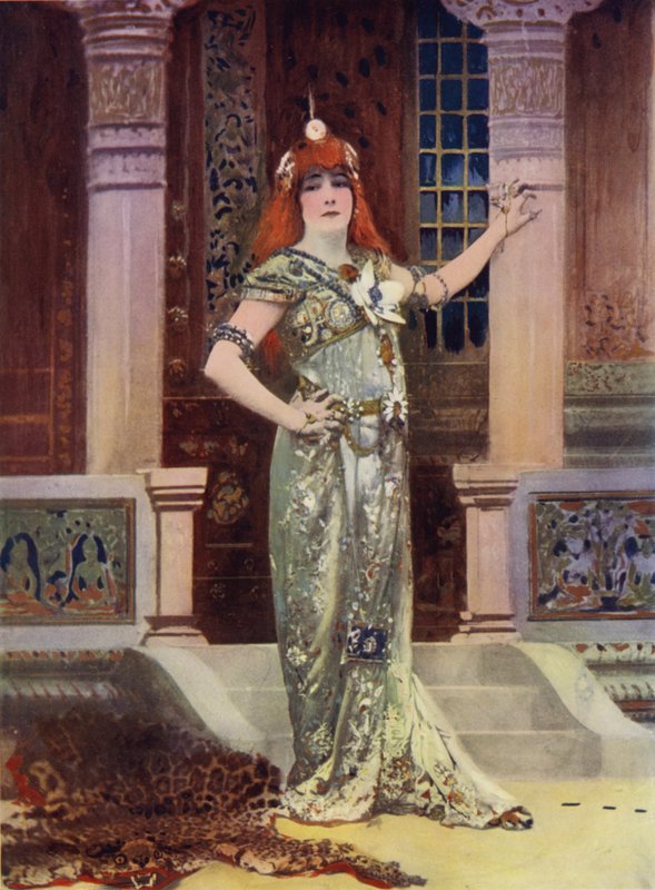 Madame Sarah Bernhardt i Iseyl (fargebilde) av English Photographer