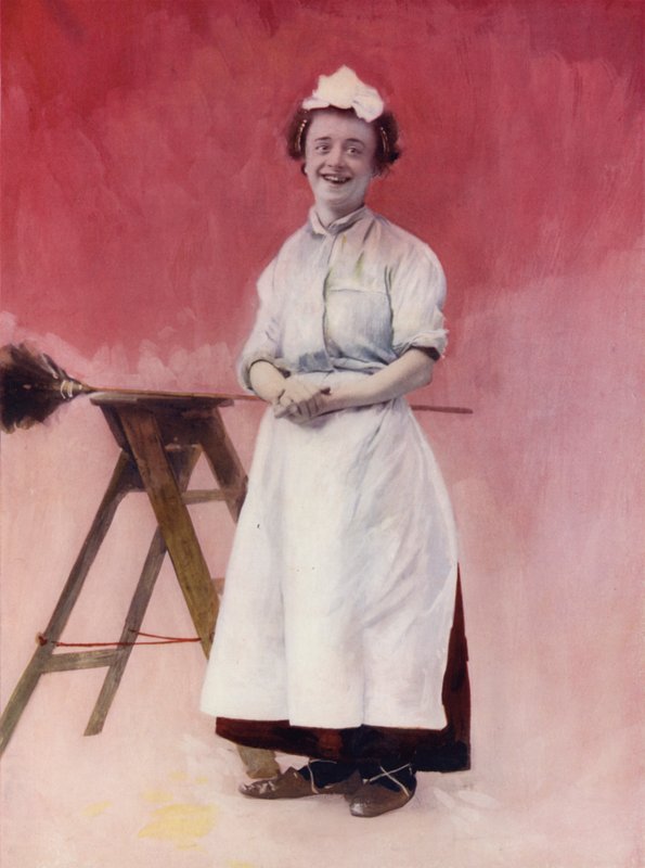 Miss Louie Freear i The Lady Slavey (fargebilde) av English Photographer