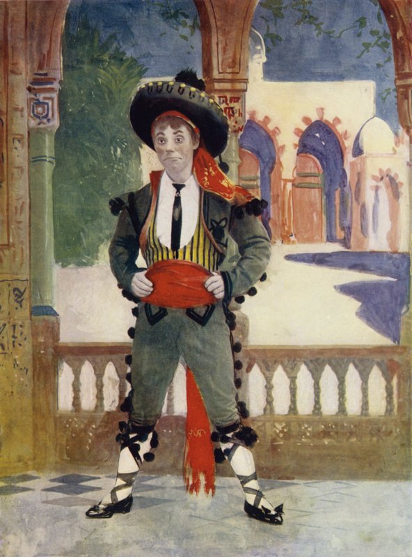 Mr Edmund Payne i The Toreador (fargebilde) av English Photographer