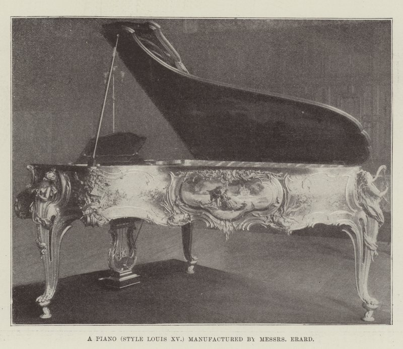 Et piano (Style Louis XV) produsert av Messers Erard av English Photographer