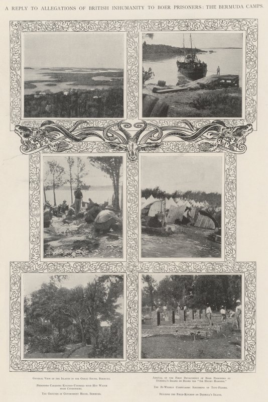 Et svar på påstander om britisk umenneskelighet til boerfanger, Bermuda-leirene av English Photographer