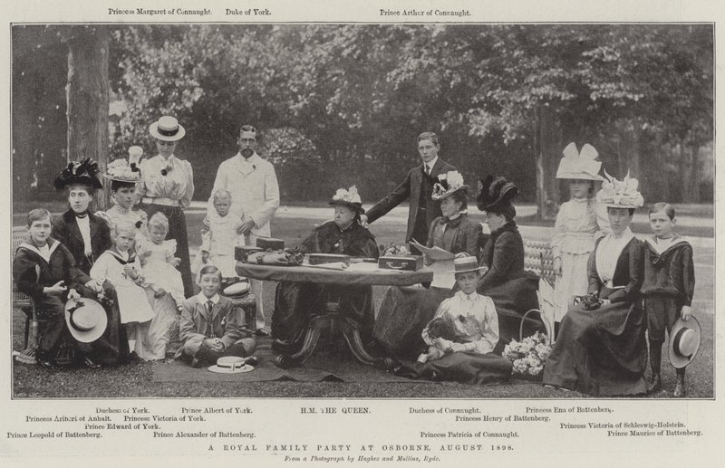 En kongelig familiefest i Osborne, august 1898 av English Photographer
