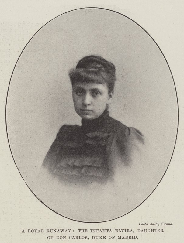 En kongelig rømning, Infanta Elvira, datter av Don Carlos, hertug av Madrid av English Photographer