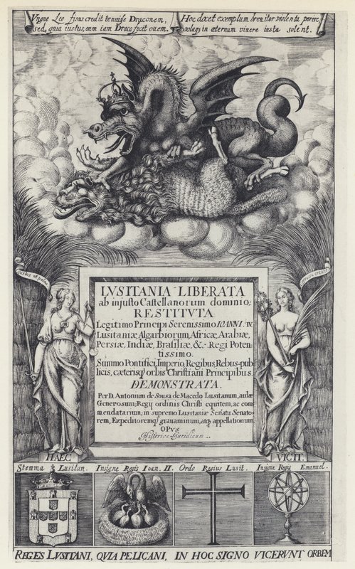 A de Sousa de Macedo, Lusitania liberata, R Heron 1645 (s/hvitt-bilde) av English Photographer