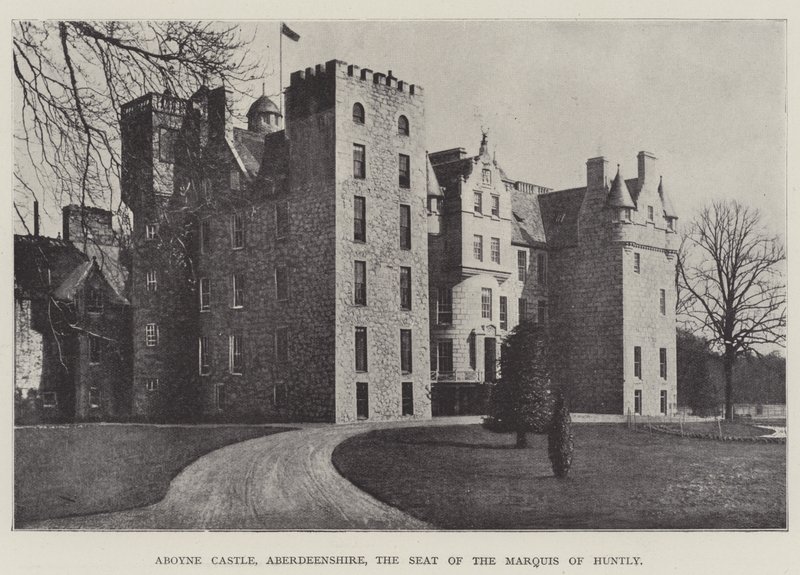 Aboyne Castle, Aberdeenshire, setet til Marquis of Huntly av English Photographer
