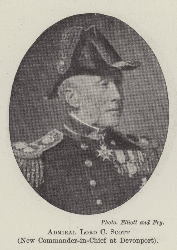 Admiral Lord C Scott, ny øverstkommanderende ved Devonport av English Photographer