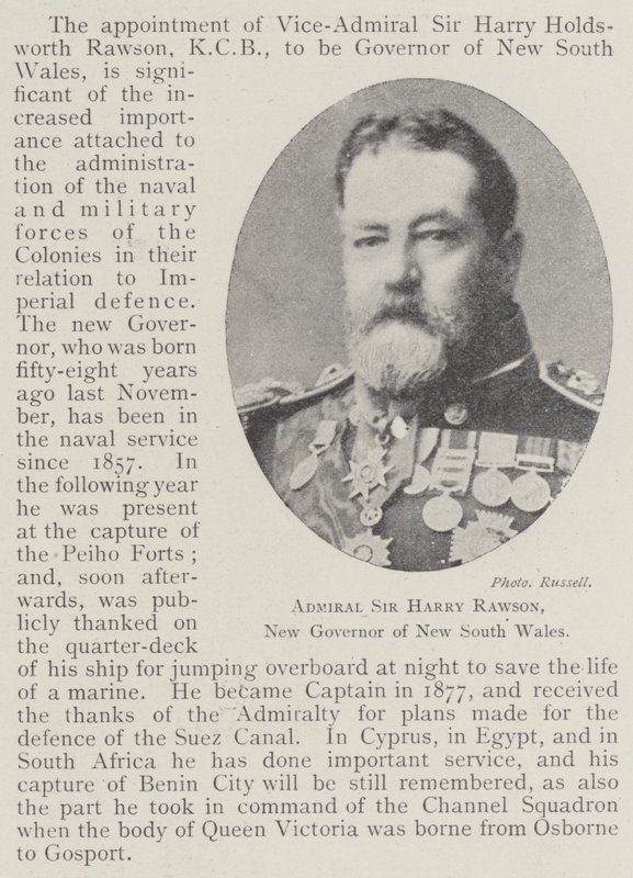 Admiral Sir Harry Rawson, ny guvernør i New South Wales av English Photographer