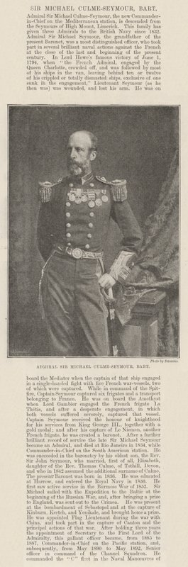 Admiral Sir Michael Culme-Seymour, Baronet av English Photographer